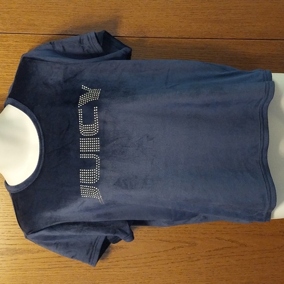 JUICY COUTURE RHINESTONE BLUE VELOUR LOUNGE SET size XL - Picture 5 of 9
